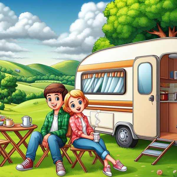 Broken down caravan owner