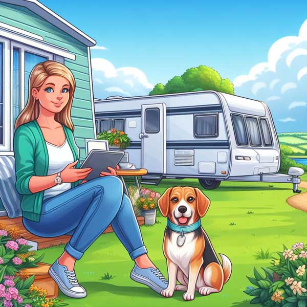 Personal belongings of a  caravan owner