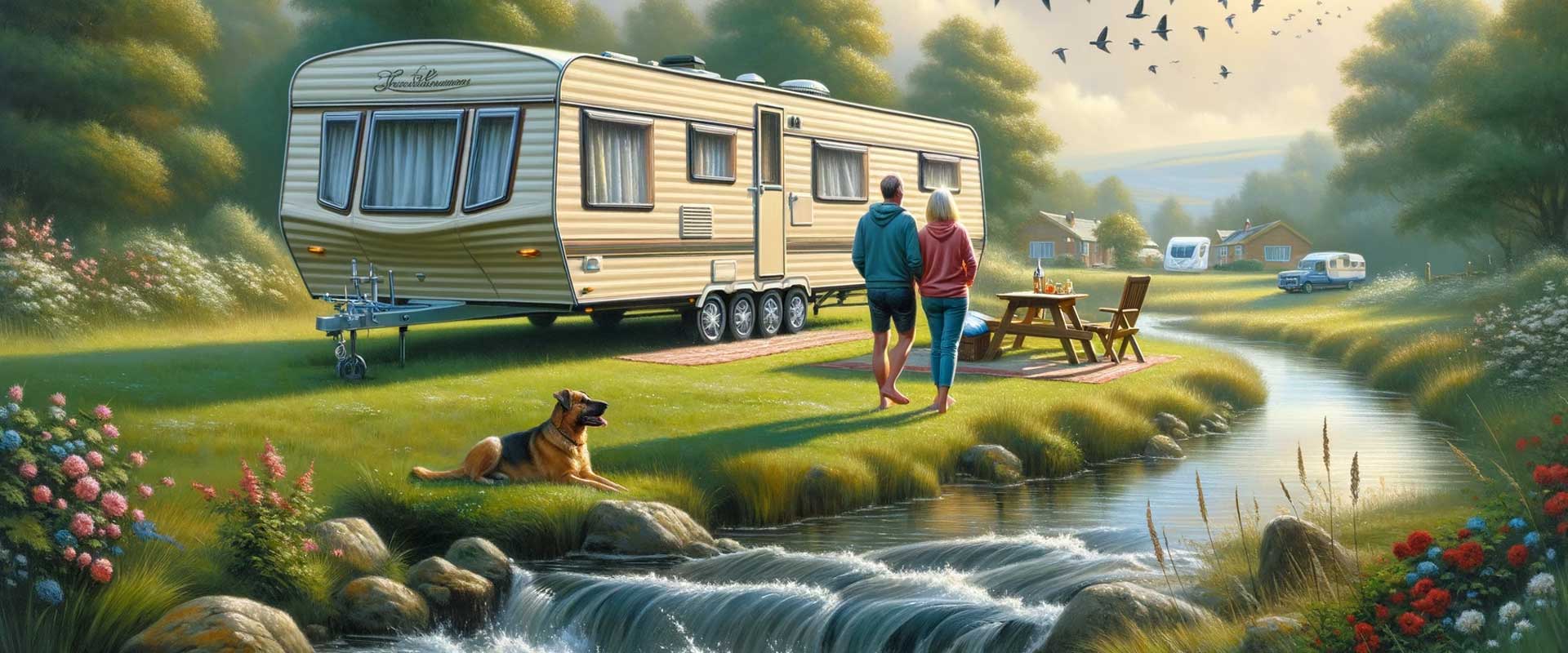 Tracking device for a caravan