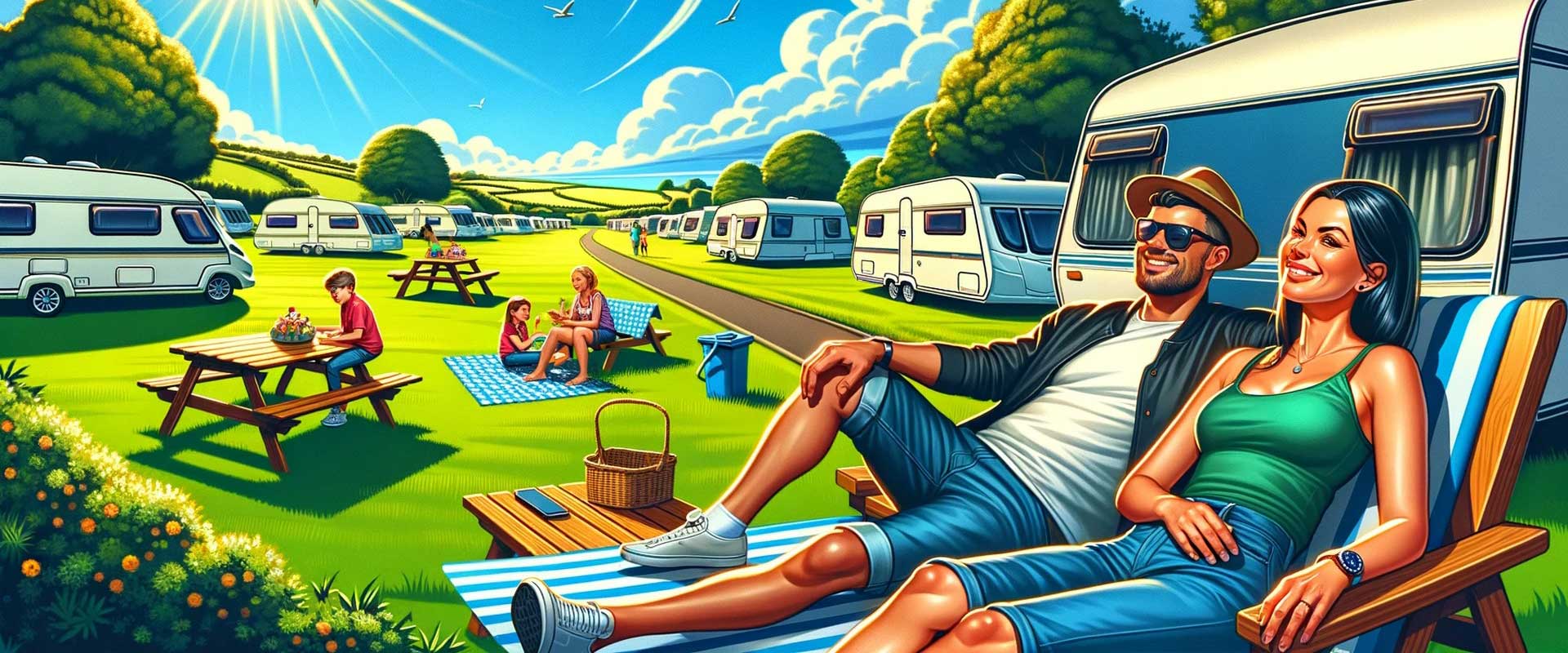 storm damaged caravan