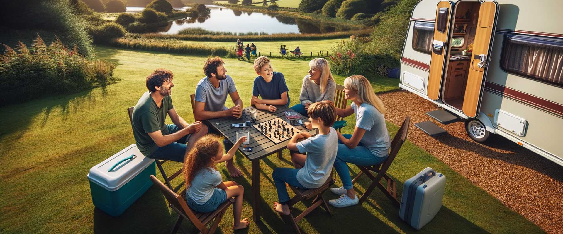 Water damaged caravan